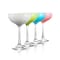 Table 12 5.8-ounce Mini Coupe Cocktail Glasses, Glass Cups Set Of 4, In Assorted Colors TGC4C20A - alternate 1
